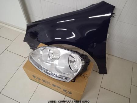 Pachet Aripa + Far Stanga VW Golf 5 V 2004 2005 2006 2007 2008 LC9Z Negru