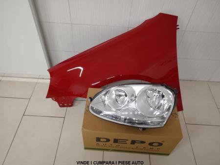 Pachet Aripa + Far Stanga VW Golf 5 V 2004 2005 2006 2007 2008 LY3D Rosu