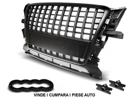 Grila radiator Audi Q5 2008-2012 Tip Fagure sport fara emblema Negru mat