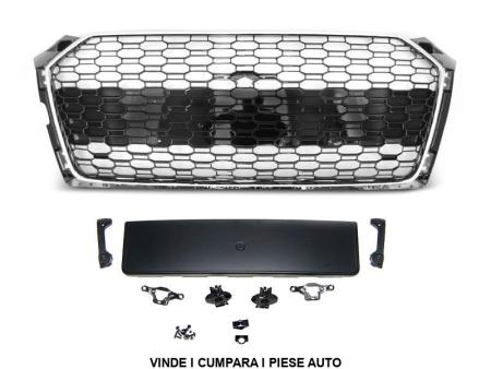 Grila masca radiator Audi A5 2019+ RS LOOK FAGURE crom- Lucios