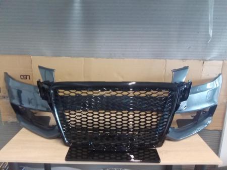 Pachet Bara fata CU GRILA Audi A4 B8 + Combi 2007-2012 RS LOOK Spalator far Albastru LZ7H 8K0807105GRU