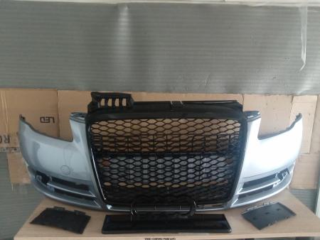 Pachet bara fata, grila radiator rs look fagure Audi A4 B7 Albastru LY7T Akoyasilver 2004-2007  8E0807105GRU