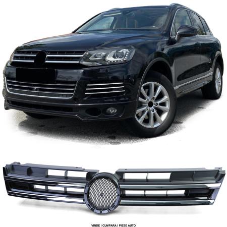 Grila radiator VW TOUAREG 2010-2014 Negru lucios/crom 7P6 853 651 A