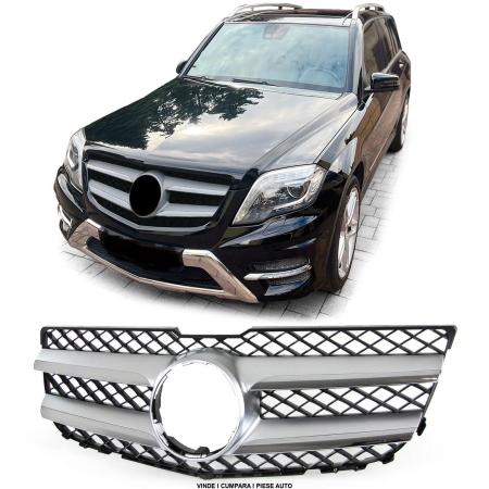 Grila radiator Mercedes GLK X204 Facelift 2012-2015 Argintiu/crom/negru