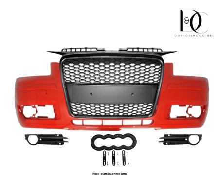 Bara fata Audi A3 8P 2005-2008 cu Grila tip Fagure ROSU LZ3M Misanorot Vopsita 8P4807105GRU
