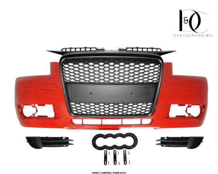 Bara fata Audi A3 8P 2005-2008 cu Grila tip Fagure ROSU LZ3M Misanorot Vopsita 8P4807105GRU