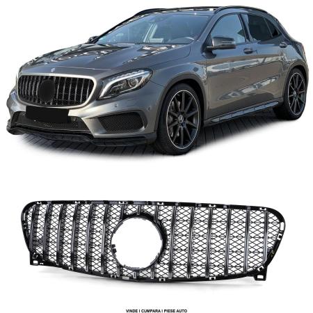 Grila radiator Sport Mercedes GLA X156 2013-2017 Negru lucios/Crom