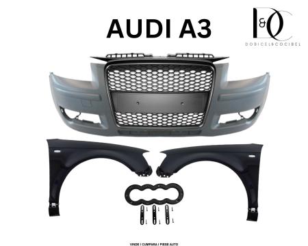 Pachet Bara aripi fata Audi A3 2005-2008 + Sportback Grunduite 8P4807105GRU 8P0821105C 8P0821106C