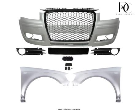 Pachet Bara aripi fata Audi A3 2005-2008 + Sportback Argintiu LY7W LX7W Vopsite 8P4807105GRU 8P0821105C 8P0821106C