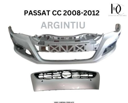 Pachet Bara fata spalator faruri 2 senzori Grila radiator VW PASSAT CC Argintiu LA7W 2008-2012 3C8807217RGRU 3C8853651QGRU