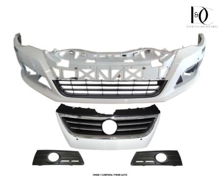 Pachet Bara fata VW PASSAT CC ALB LB9A Vopsita spalator faruri 2 senzori Grila radiator 2008-2012 3C8807217RGRU 3C8853651QGRU
