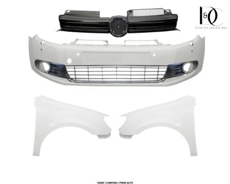 Pachet Bara aripi fata VW GOLF 6 Hatchback 2008-2012 spalator, 4x Senzori parcare Alb LB9A Candy White Vopsita 5K0807217BGRU 5K6821021 5K6821022