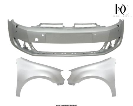 Pachet Bara aripi fata VW GOLF 6 Hatchback 2008-2012 spalator, 4x Senzori parcare Argintiu LA7W Reflexsilver Vopsita 5K0807217BGRU 5K6821021 5K6821022