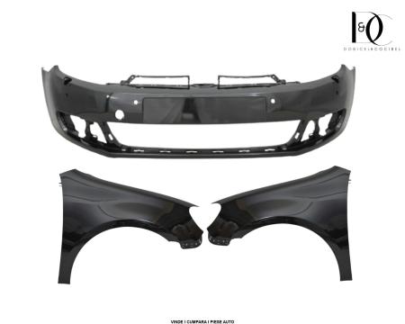 Pachet Bara aripi fata VW GOLF 6 Hatchback 2008-2012 spalator, 4x Senzori parcare Negru L041 LC9X Vopsita 5K0807217BGRU 5K6821021 5K6821022