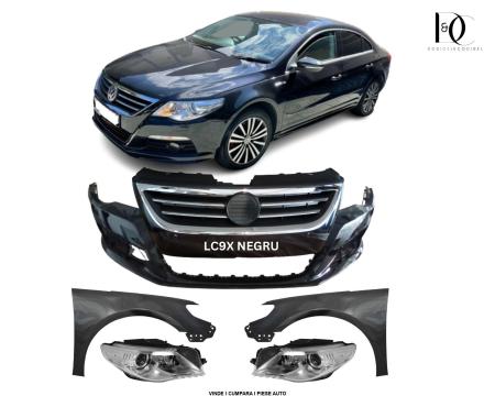 Pachet Bara fata Faruri VW PASSAT CC 2008-2012 Negru LC9X Vopsite 3C8807217RGRU 3C8853651QGRU 3C8821021 3C8821022