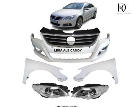 Pachet Bara fata Faruri VW PASSAT CC 2008-2012 Alb LB9A Candy White Vopsite 3C8807217RGRU 3C8853651QGRU 3C8821021 3C8821022