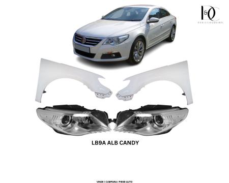 Aripi Faruri Bi-Xenon Adaptive fata VW PASSAT CC 2008-2012 Alb LB9A Candy White Vopsite 3C8821021 3C8821022 3C8941753C 3C8941754C