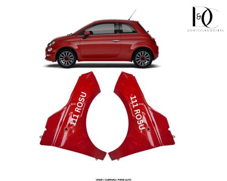 Set Aripi fata Fiat 500 111 Rosso Rosu Vopsite 2007-2023 STANGA/DREAPTA 52015757 52015755