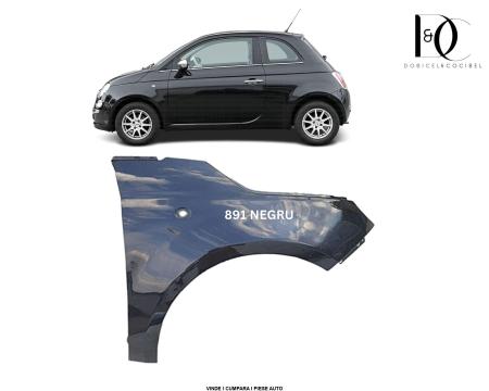 Aripa fata Fiat 500 268 891 Negru Nero Vopsita 2007-2023 DREAPTA 52015755