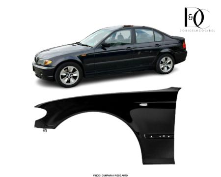 Aripa fata BMW E46 Sedan+Touring 2001-2005 Facelift Negru Stanga 475/668 Vopsita 41357042323
