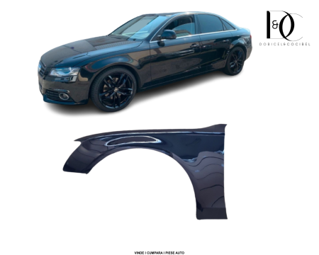 Aripa fata Audi A4 B8  2007-2012 Negru LZ9Y Phantom Schwarz Stanga 8K0821105A