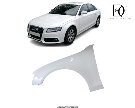 Aripa fata Audi A4 B8 2007-2012 Alb LY9C Ibis White Stanga 8K0821105A