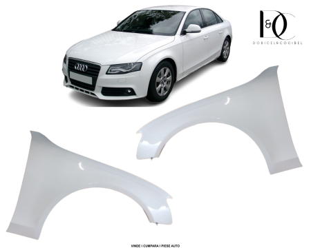 Set Aripa fata Audi A4 B8 2007-2012 Alb LY9C Ibis White Stanga/Dreapta 8K0821105A 8K0821106A