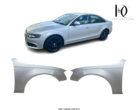Set Aripa fata Audi A4 B8 2007-2012 LY7W Argintiu Stanga/Dreapta 8K0821105A 8K0821106A