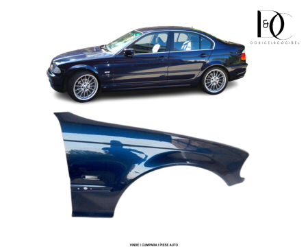 Aripa fata BMW E46 1998-2001 Albastru 317 Orient Blau Vopsita Dreapta 41358240406