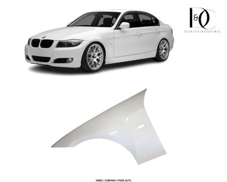 Aripa fata BMW Seria 3 E90/E91 LCI Facelift 300 Alb Alpin Weiss 2008-2012 Stanga Vopsita 41357135679