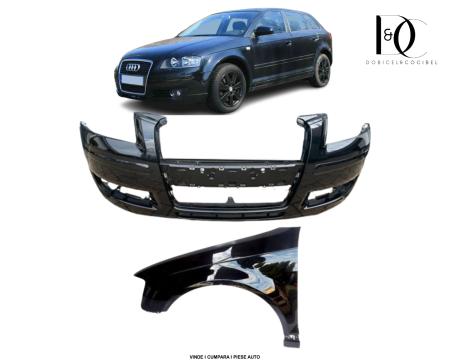 Bara Aripa fata Audi A3 8P 2005-2008 Negru LY9B 8P0821105C  8P4807105GRU