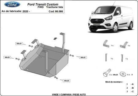 Scut metalic motor REZERVOR AD BLUE FORD Transit Custom 2020-2023 98066