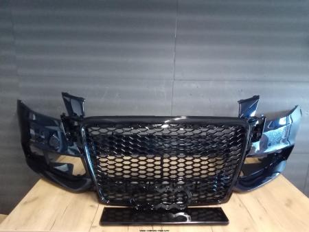Pachet Bara fata CU GRILA RS LOOK Audi A4 B8 LZ5A Albastru Deep Sea Blue + combi 2007-2012 8K0807105AGRU