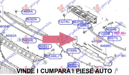 Absorbant soc Bara fata Hyundai i30 Fastback 2017-2020 OE 86520-G4AA0