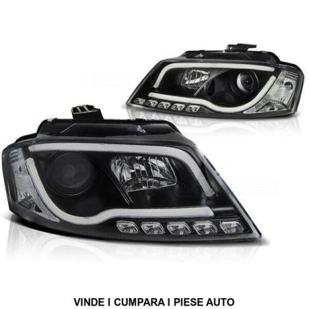 Set Faruri Audi A3 2005-2008 Led  Fundal Negru Tuning Tec LPAU98
