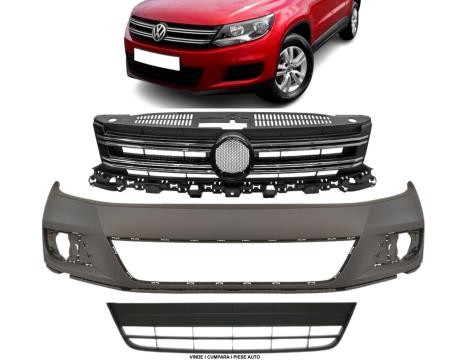 Pachet Bara Grila radiator fata VW Tiguan 2011-2016 Grunduita 5N0807217ENGRU, 5N0853677H 9B9, 5N0853651H9B9