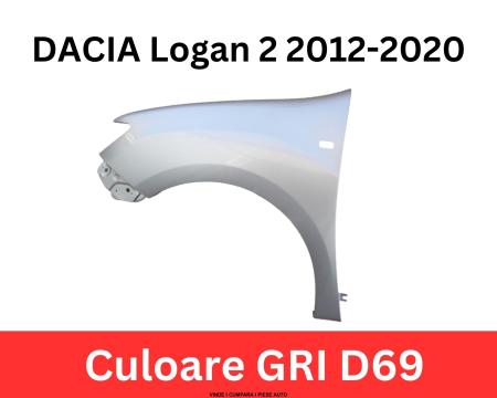 Aripa fata Dacia Logan (II) 2 2012-2020 Gri D69 Originala Noua Stanga 631010135R