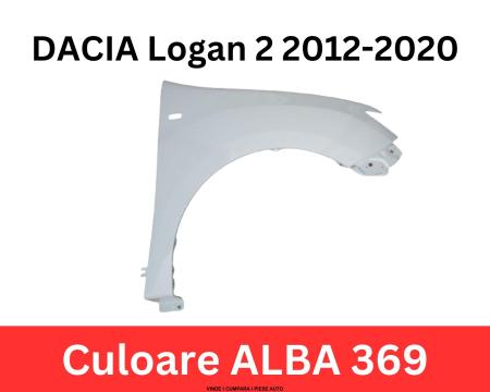 Aripa fata Dacia Logan (II) 2 2012-2020 Alb 369 Arktis White Originala Noua Dreapta 631005522R, 631000142R