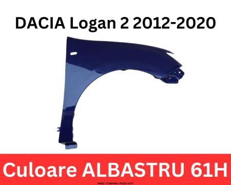 Aripa fata Dacia Logan (II) 2 2012-2020 Albastru 61H Marine Blue Originala Noua Dreapta 631005522R, 631000142R