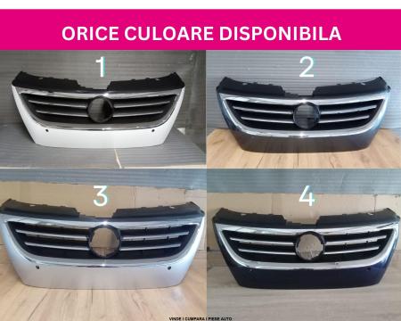 Grila radiator VW Passat CC 357 2008-2012 Negru Alb Gri Argintiu Albastru Rosu Visiniu Verde Auriu Maro vopsita 3C8853651QGRU