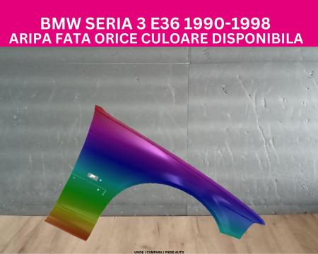 Aripa fata BMW Seria 3 E36 1990-1996 dreapta Negru Gri Argintiu Albastru Alb Verde Rosu Auriu Vopsita 41358215272
