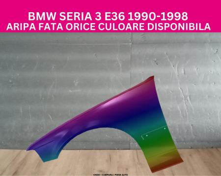 Aripa fata BMW Seria 3 E36 1996-1998 stanga Negru Gri Argintiu Albastru Alb Verde Rosu Auriu Vopsita 41351977873