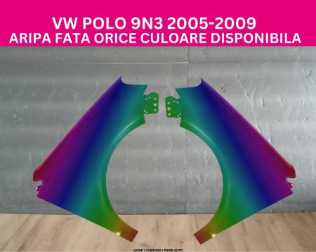 Set Aripa fata VW Polo 2005-2009 Negru Gri Argintiu Albastru Alb Verde Rosu Vopsita Q0821105E, 6Q0821106E
