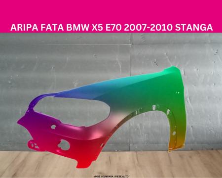 Aripa fata cu spalator far BMW X5 E70 2006-2010 Negru,Gri,Alb,Albastru,Rosu stanga vopsita 51657178395