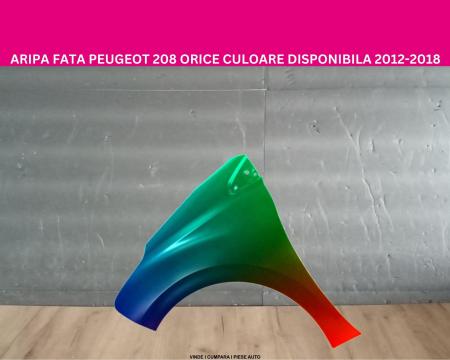 Aripa fata Peugeot 208 Negru,Gri,Alb,Albastru,Rosu vopsita 2012-2018 stanga 9672994980
