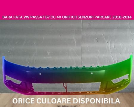 Bara fata VW Passat (B7) Negru,Gri,Alb,Albastru,Rosu,Maro cu 4x senzori parcare vopsita 2010-2014 3AA807217D
