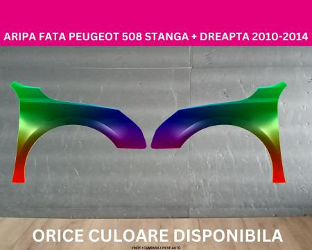 Set Aripa fata Peugeot 508 Negru,Gri,Alb,Albastru,Rosu,Maro vopsita 2010-2014 stanga + dreapta 7840CA 7841CA