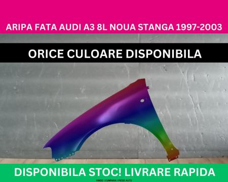 Aripa fata Audi A3 8L Alb,Rosu,Argintiu,Negru,Verde 1997-2003 NOUA vopsita stanga 8L0821105B