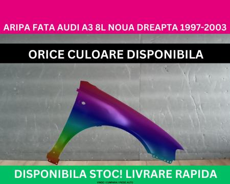 Aripa fata Audi A3 8L Alb,Rosu,Argintiu,Negru,Verde 1997-2003 NOUA vopsita dreapta 8L0821106B