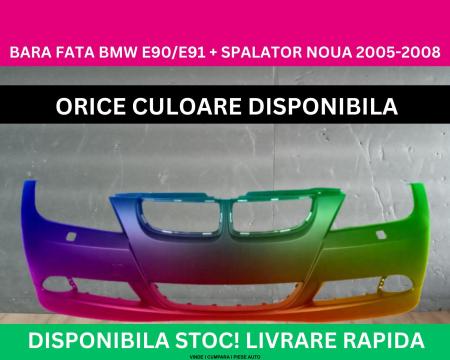 Bara fata BMW E90 E91 cu Spalator far Alb,Rosu,Argintiu,Negru,Albastru 2005-2008 NOUA vopsita 51117170052